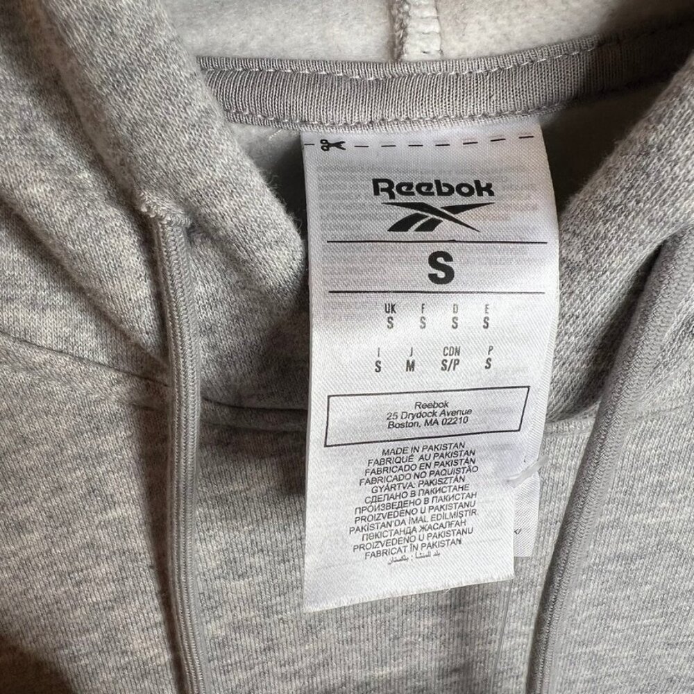 Reebok Men's Identity Fleece Pullover Hoodie - Gray Size S - Picture 3 of 7